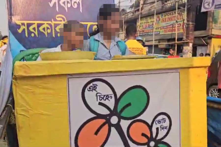 TMC is accused of using children in their rally