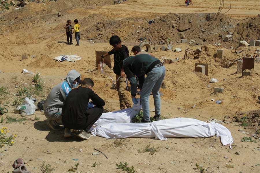 A huge number of dead bodies were found in mass grave at Gaza hospital