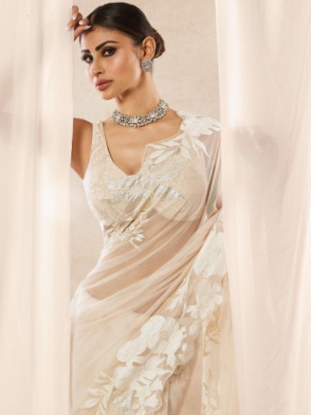 White outfit styling tips from actress Mouni Roy dgtl