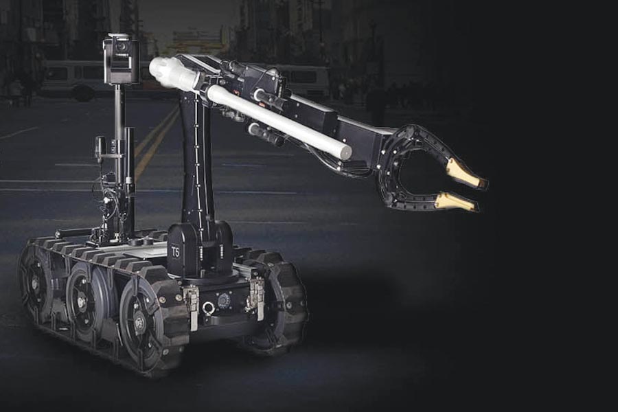 NSG team in Sandeshkhali with battery-operated remote-controlled robot CALIBER T5 dgtl