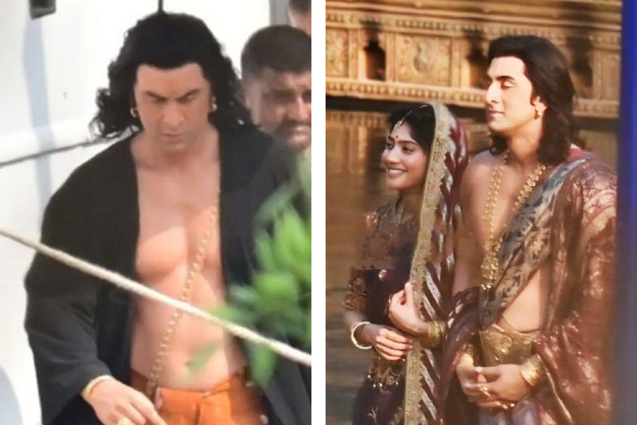Ranbir Kapoor and Sai Pallavis looks get revealed from Ramayana set