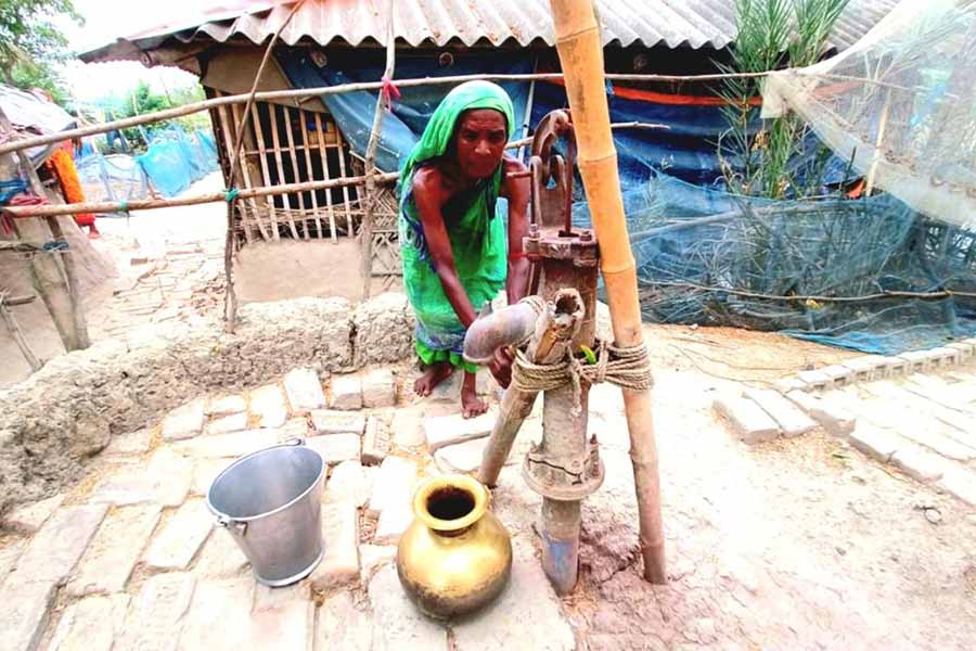 Severe crisis of water at villages of Sandeshkhali