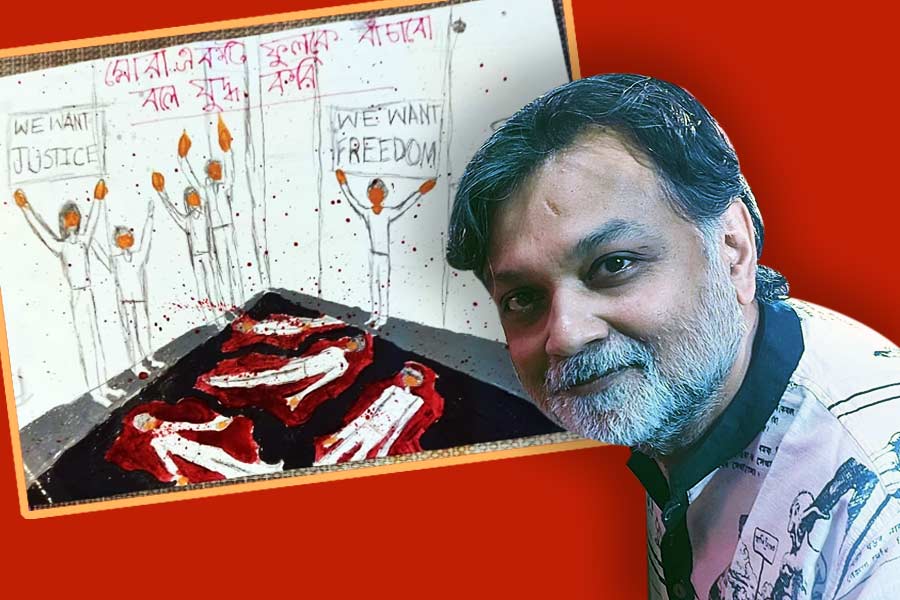 Bengali director Srijit Mukherji shares her daughter Ayra’s painting and thanked Mithila and Tahsan