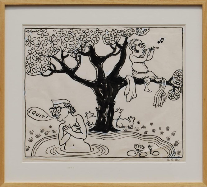 কার্টুন-দুনিয়া: আবু আব্রাহামের একক প্রদর্শনীর চিত্রকর্ম।