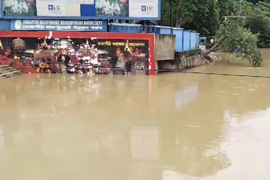 Waterlogging in Tarapith Cremation, interrupted services