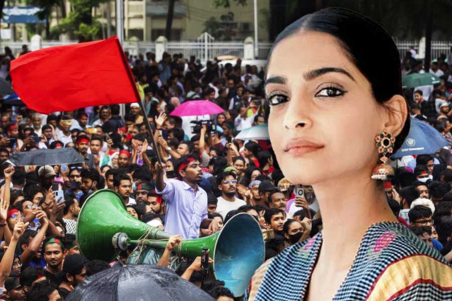 Sonam Kapoor is the first Bollywood celebrity who talks about Bangladesh tension