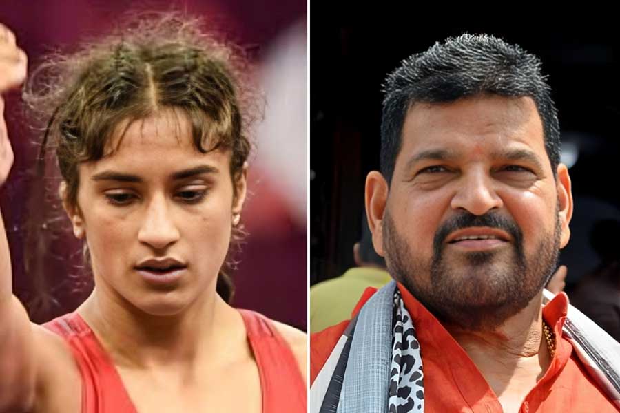 picture of Vinesh Phogat and Brij Bhushan Sharan Singh