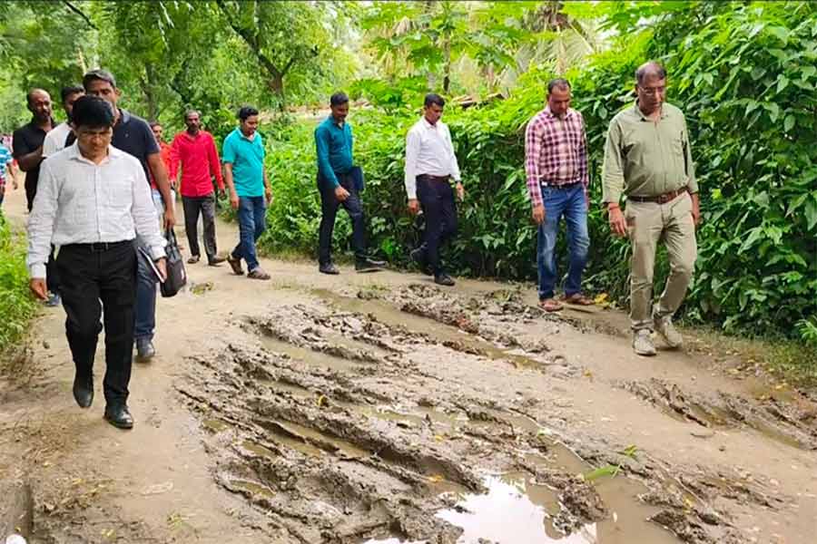 বাকচায় এনআইএ আধিকারিকেরা। নিজস্ব চিত্র