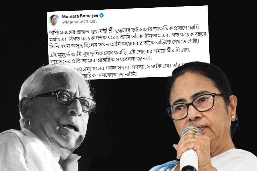 Mamata Banerjee will pay her last respect to Buddhadeb Bhattacharjee