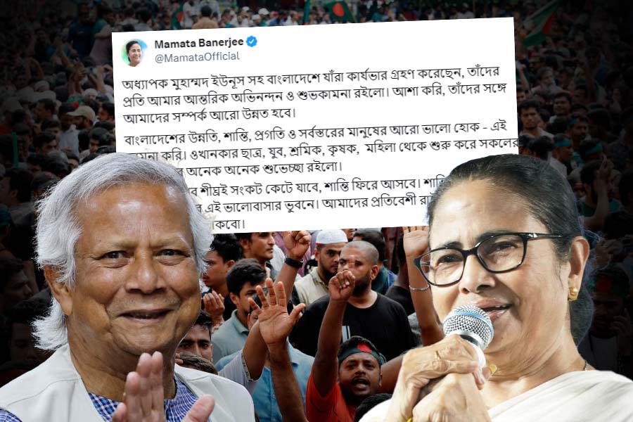 মুহাম্মদ ইউনূসকে শুভেচ্ছাবার্তা মুখ্যমন্ত্রী মমতা বন্দ্যোপাধ্যায়ের।