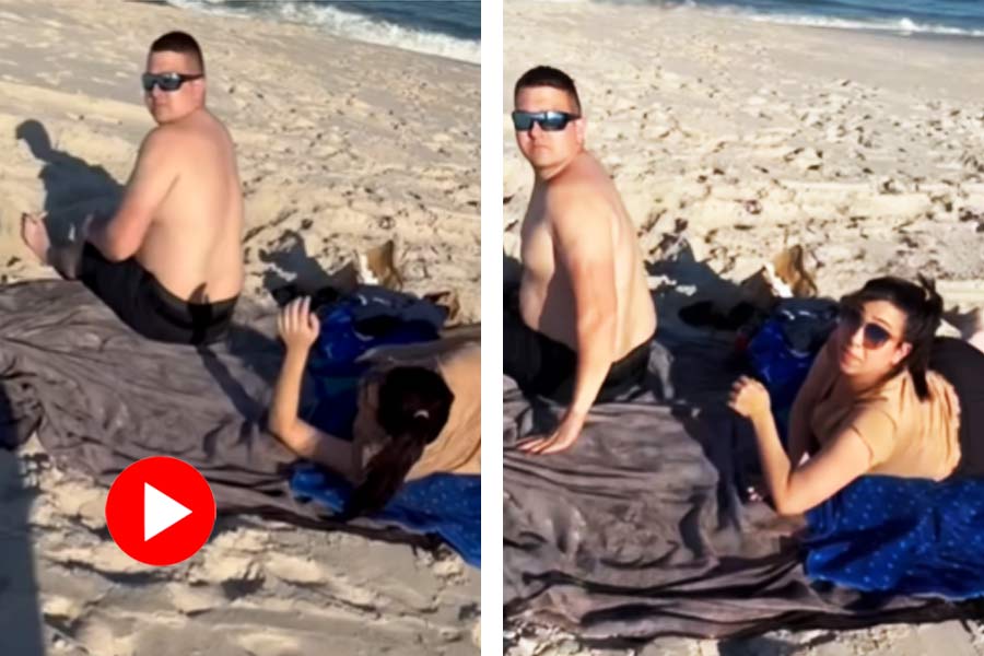 Viral Video of pregnant woman found husband with another woman on beach in America