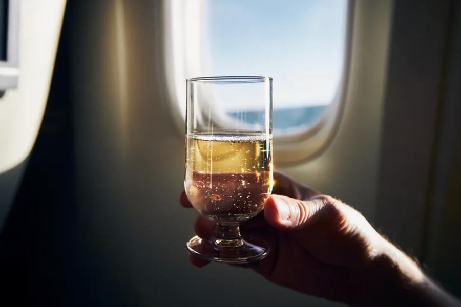 Drinking on a plane has a unique effect on your body