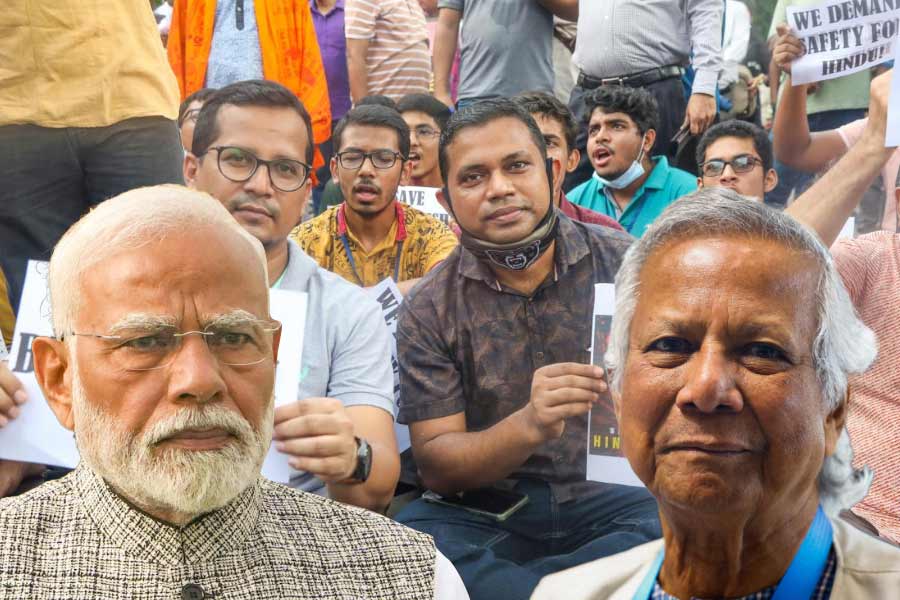 Muhammad Yunus calls up PM Narendra Modi, assures protection of all minorities in his country