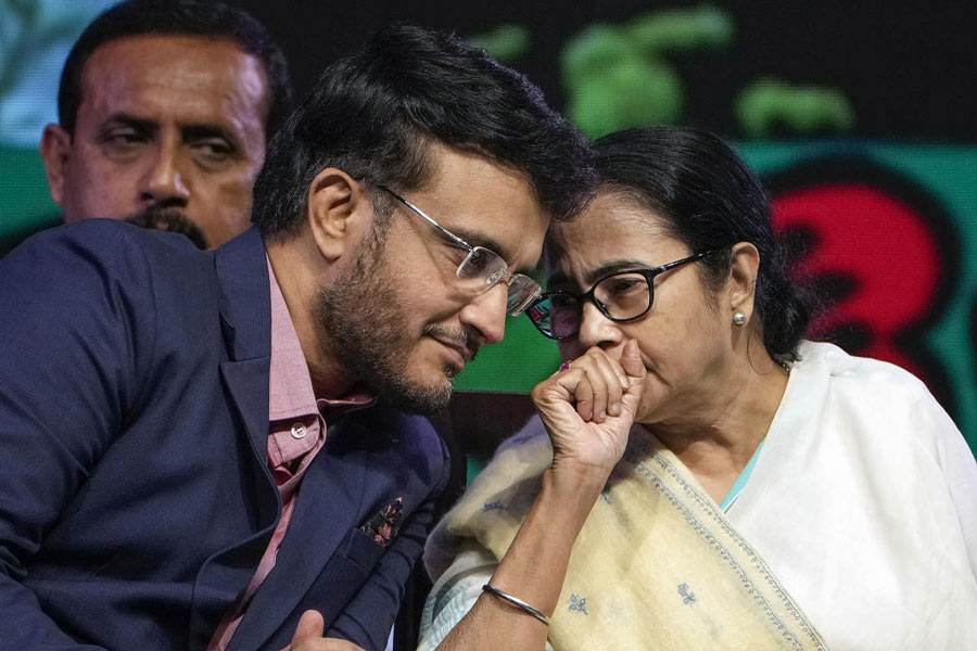 Sourav Ganguly and Mamata Banerjee