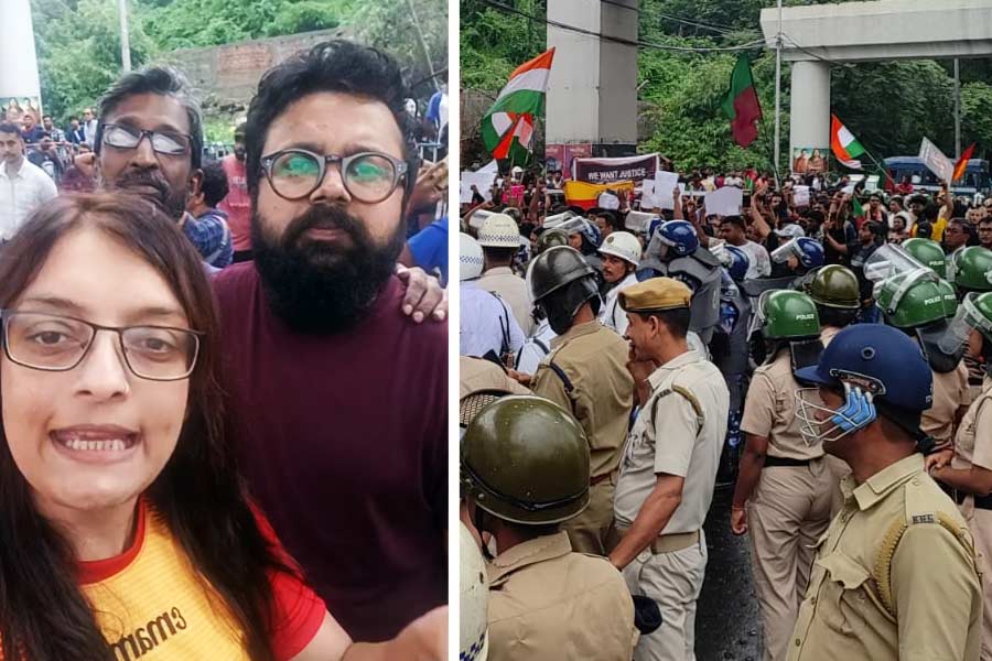 Actress Ushasie Chakraborty was present during police lathicharge in the peaceful protest by EB and MB supporters