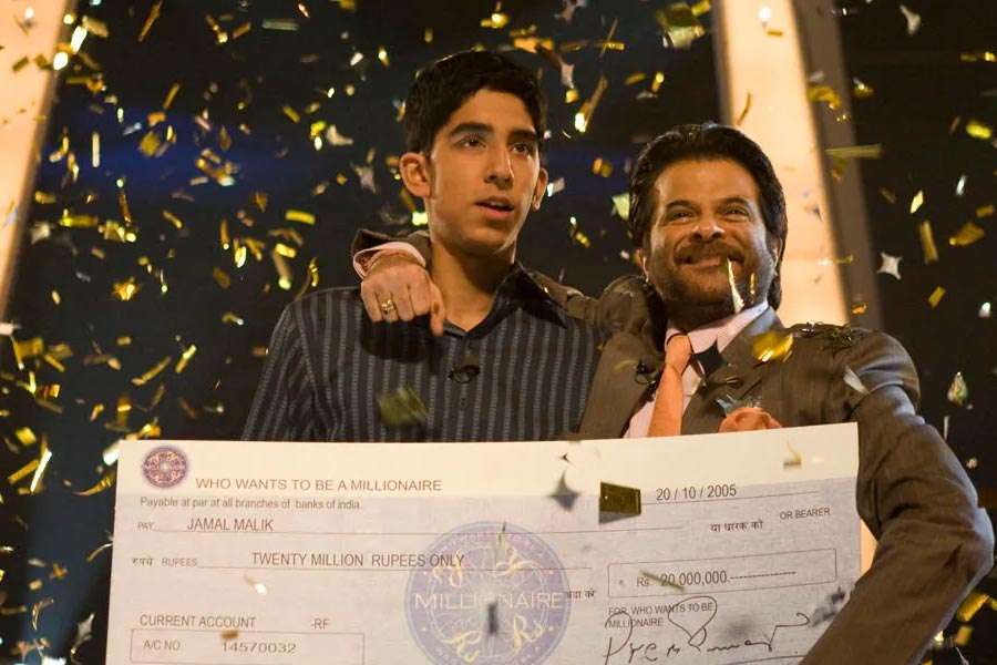 Dev Patel and Anil Kapoor in Slumdog Millionaire