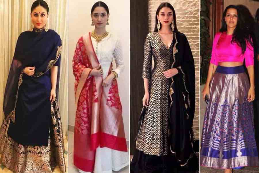 Here are some ways to reuse an old saree to make dresses