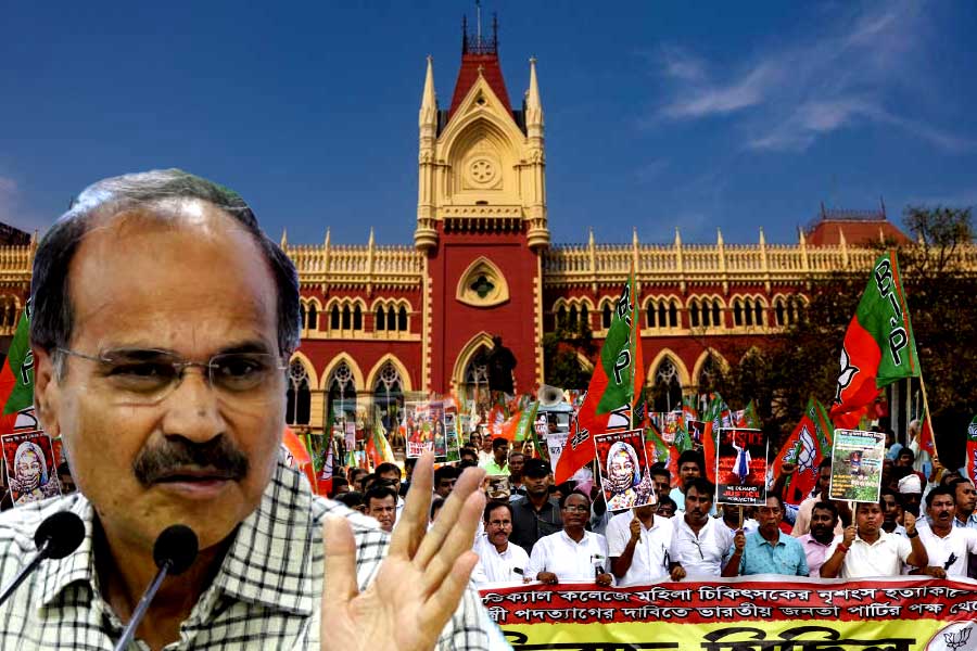 Adhir Chowdhury and BJP file case in Calcutta High Court seeking permission for the protest programme