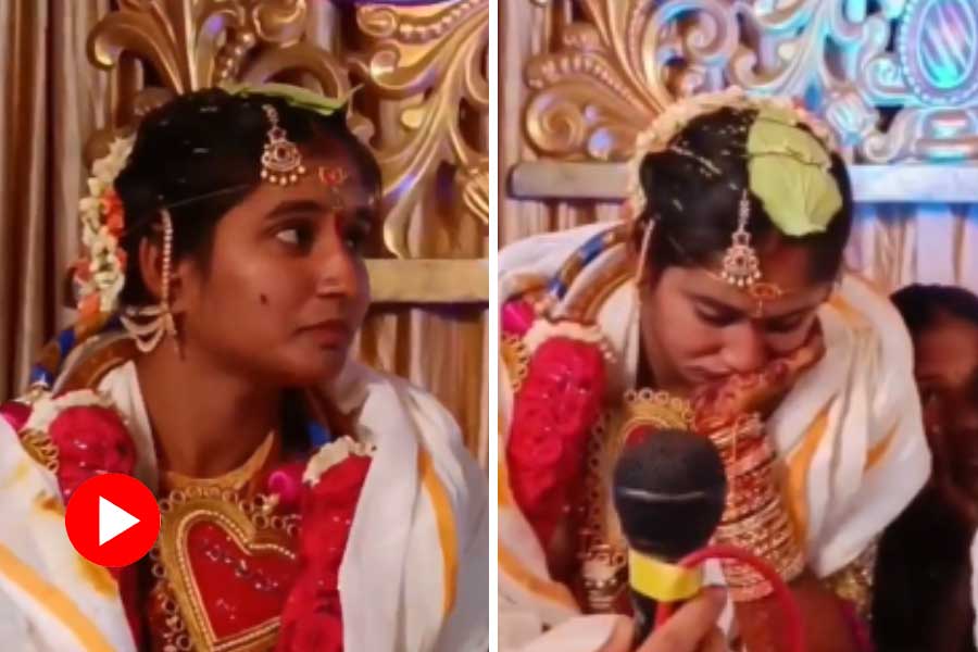 Video of bride who fell asleep during wedding rituals at mandap