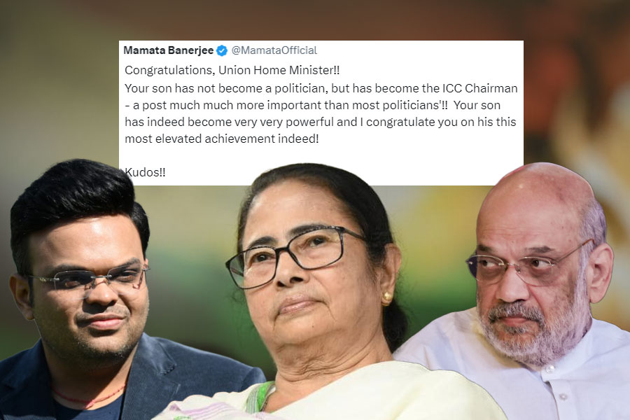 Jay Shah, Mamata Banerjee and Amit Shah