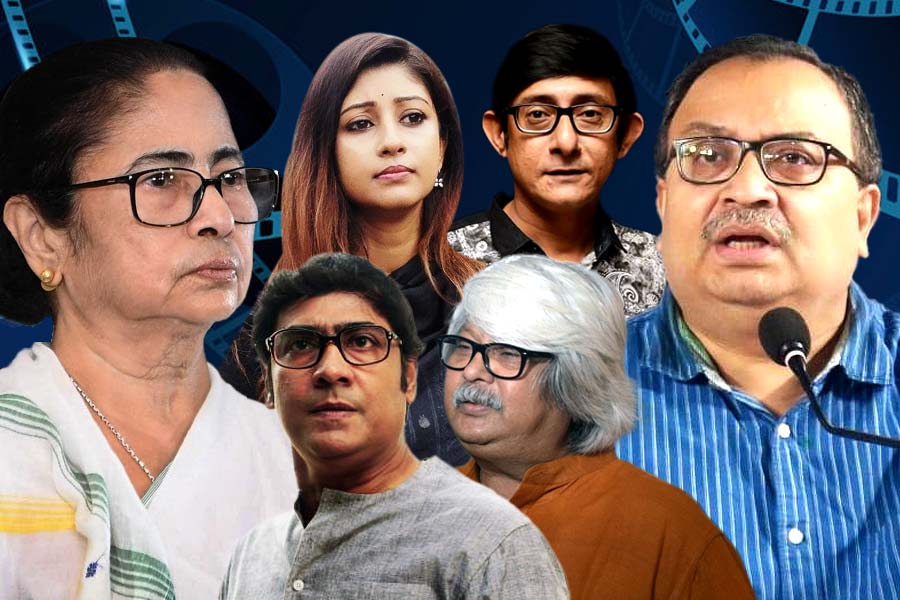 Image Of Mamata Banerjee, Kaushik Sen, Haranath Chakraborty, Lovely Maitra, Kunal Ghosh