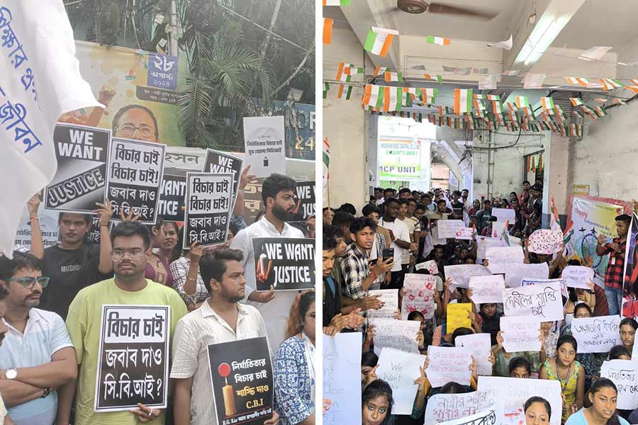 TMCP organized protest program at several colleges of West Bengal