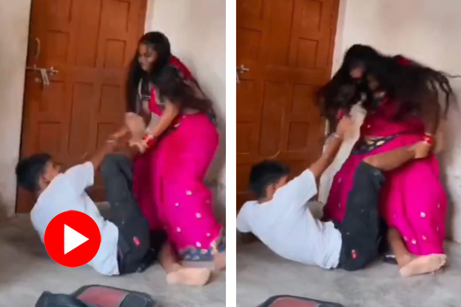 Video of Husband beaten by wife, guests save him