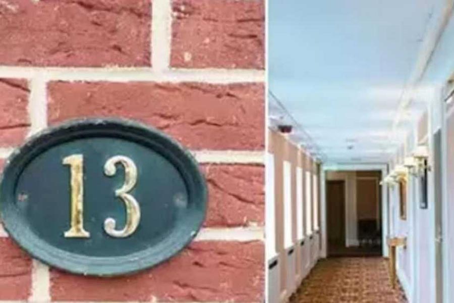 Why is the number of 13th floor or room often omitted from hotels