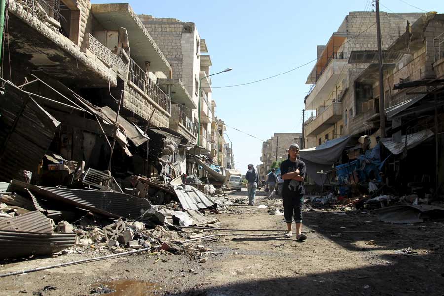 Syria civil war Russian airstrike in Aleppo after rebels capture city 