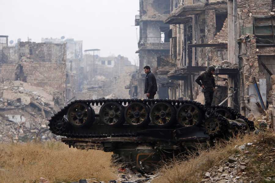 Syria civil war Russian airstrike in Aleppo after rebels capture city 