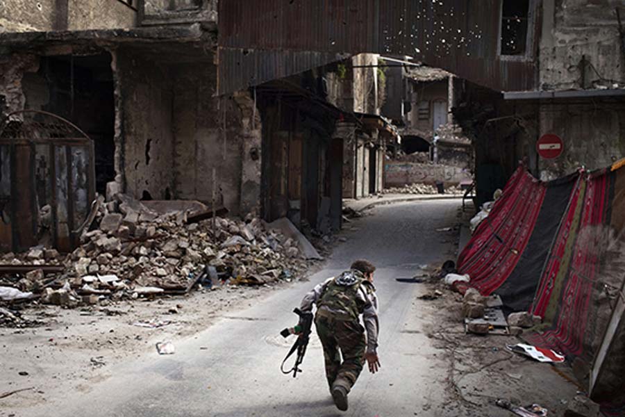 Syria civil war Russian airstrike in Aleppo after rebels capture city 