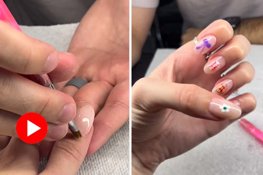 Husband paints wife nails with accuracy, video went viral