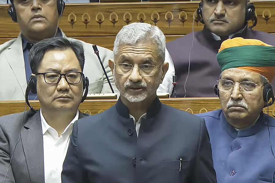 S Jaishankar says in parliament that India-china ties have improved of late dgtl