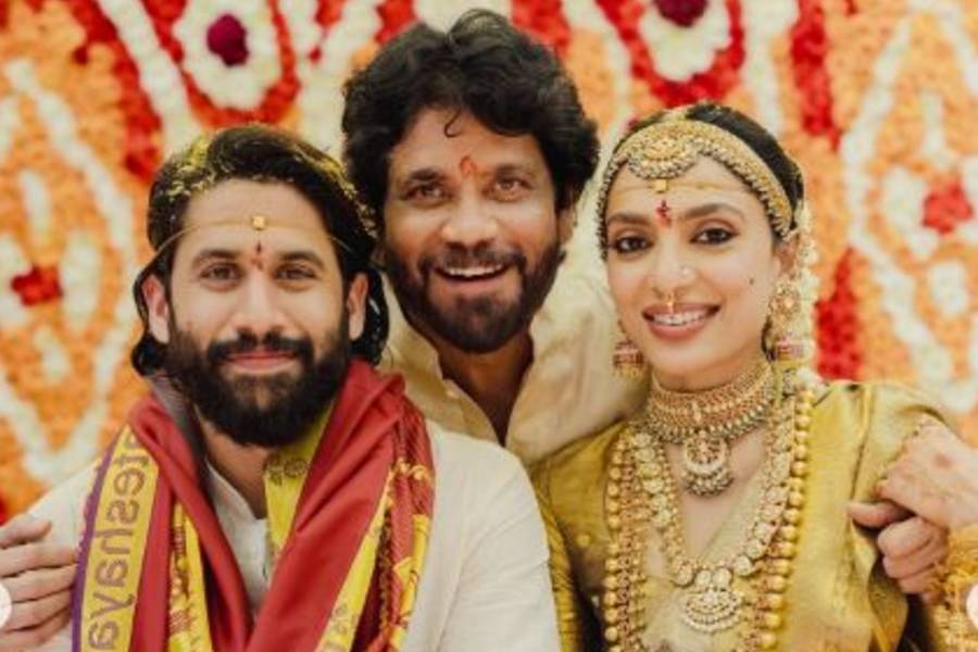 Naga Chaitanya and Sobhita Dhulipala got hitched and the first photo is out