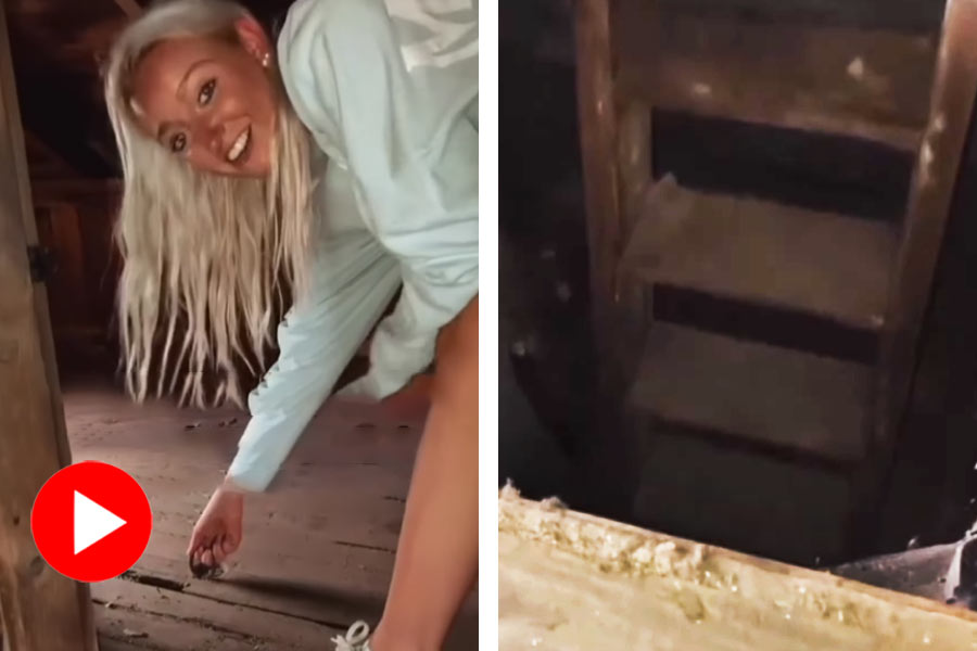 Woman discovers 120 year old hidden room in a house, video went viral