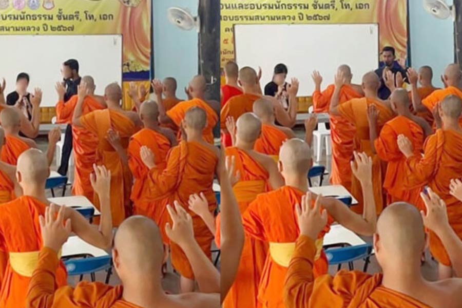 Thai temple has concealing 73 corps to train monks in meditation