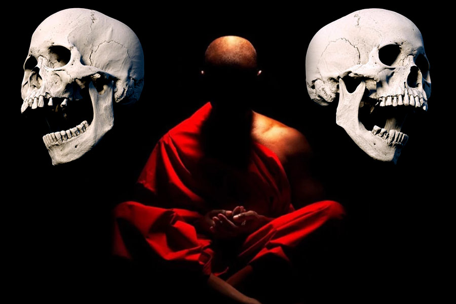 Thai temple has concealing 73 corps to train monks in meditation