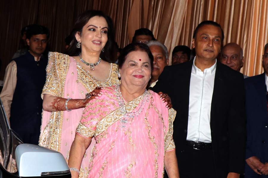 Kokilaben Ambani is the wife of Dhirubhai Ambani and the mother of Mukesh Ambani, India’s richest person