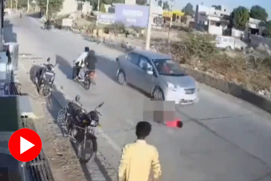 Video of local school student hit by car and flown away 50 feet while chasing kite in Sikar town of Rajasthan dgtl