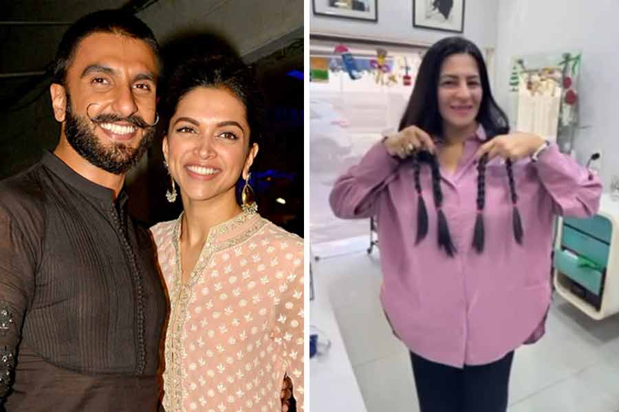 Ranveer Singh’s mother Anju Bhabnani donated her long hair to celebrate Dua’s third month birthday