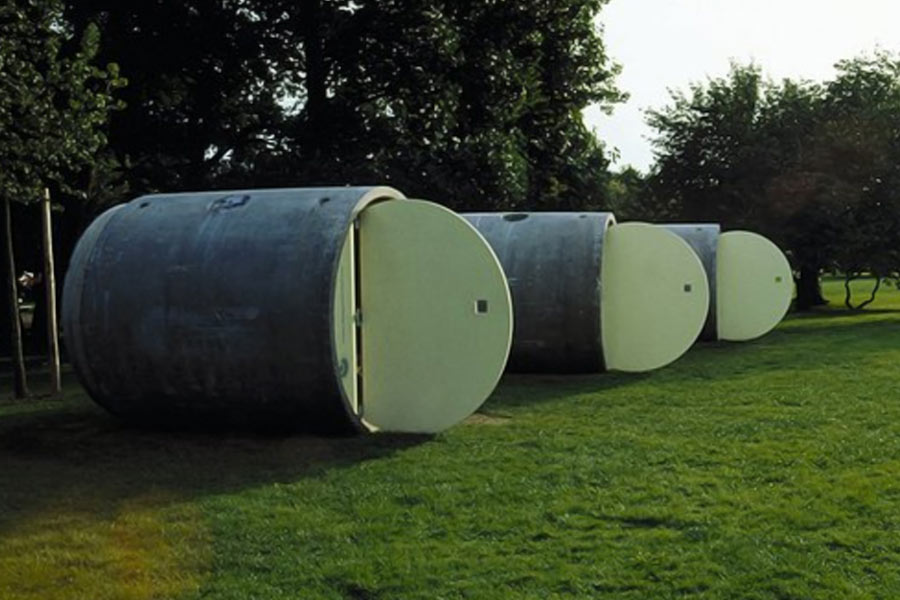 World smallest hotel rooms in sewerage pipe in Germany