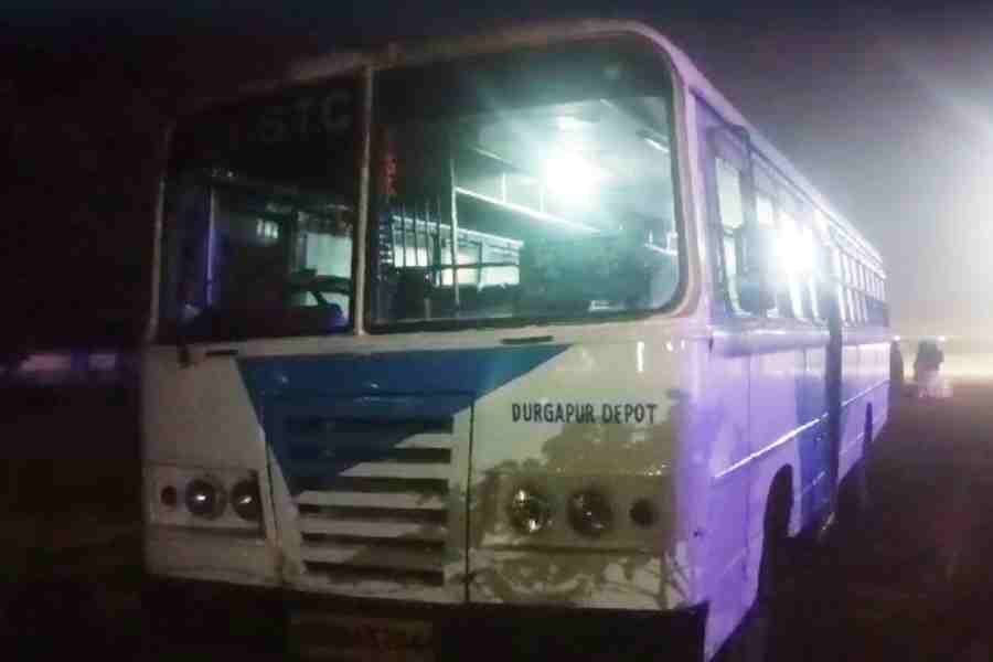 A person was detent by the police for driving a government bus while drunk