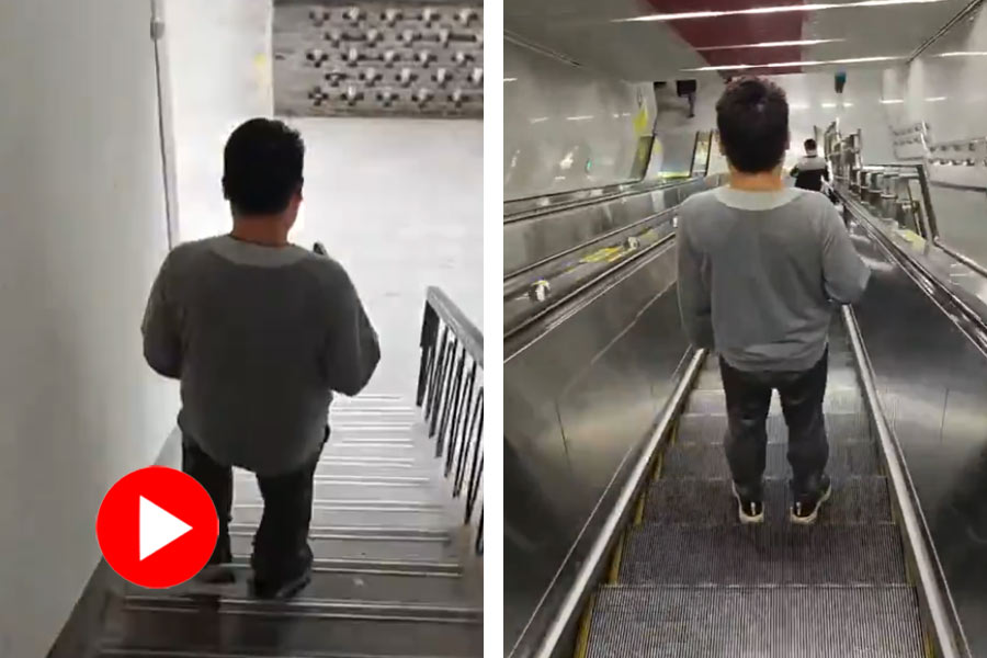 Video of how Chinese man travels to office goes viral