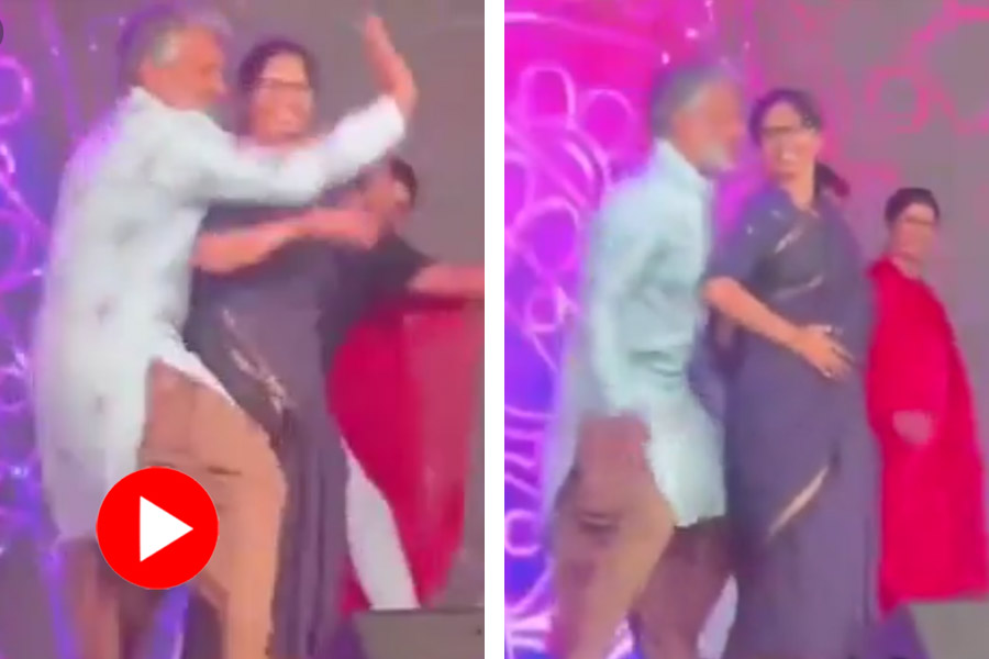 SS Rajamouli dances with his wife at his nephew’s pre wedding bash