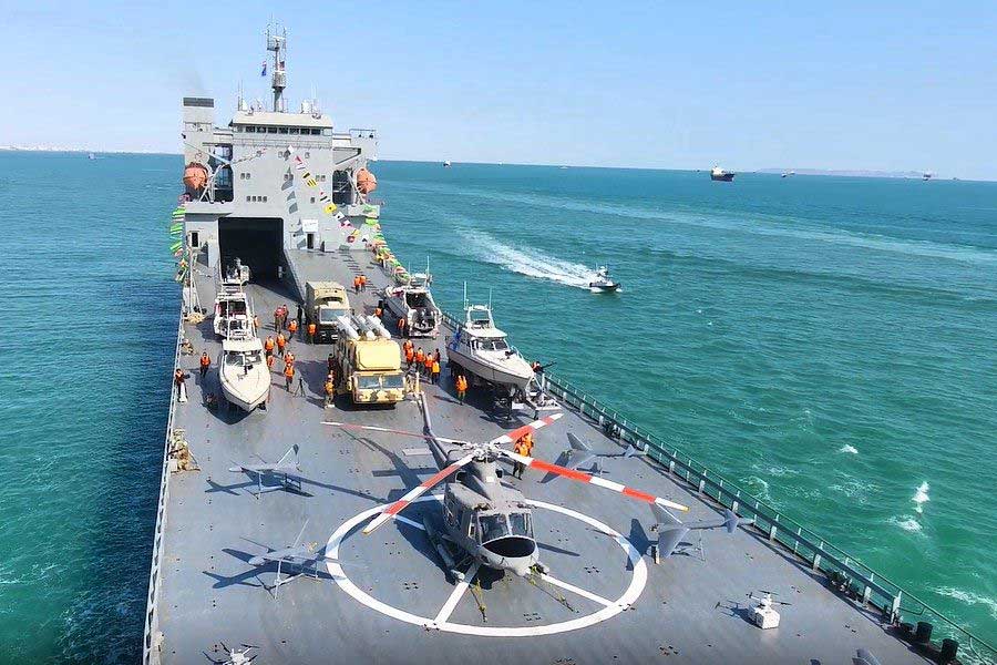 Iran new drone battleship Shahid Bagheri roaming in Persian Gulf know all about it