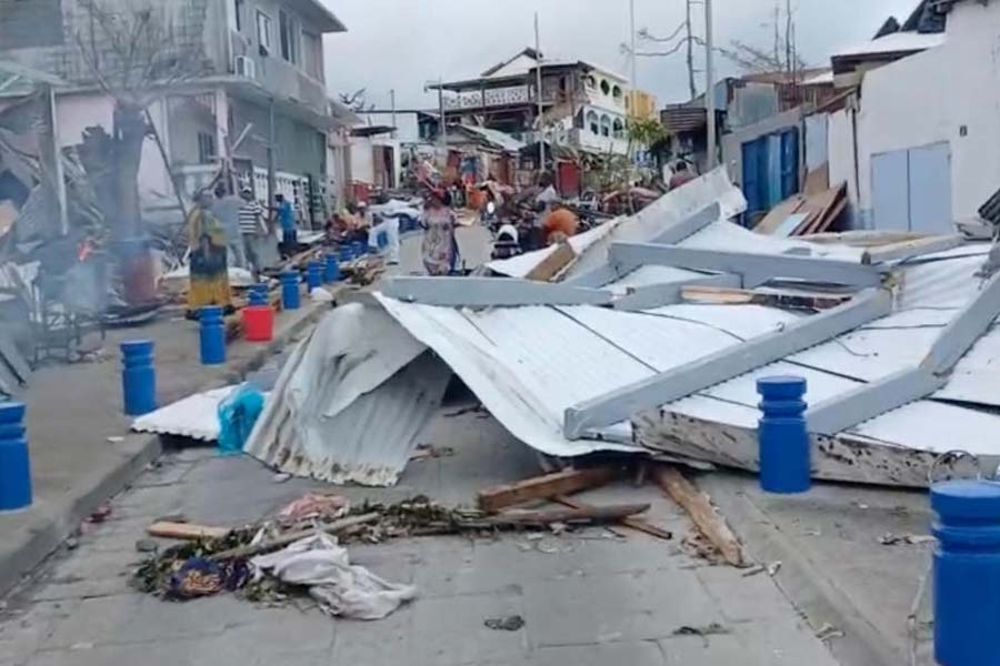 Cyclone Chido swept through island Mayotte overnight