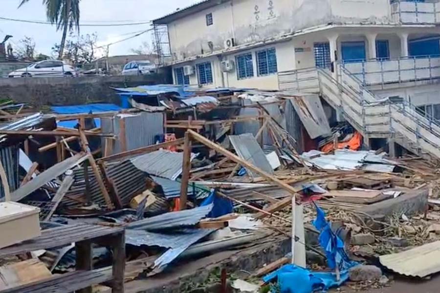 Cyclone Chido swept through island Mayotte overnight