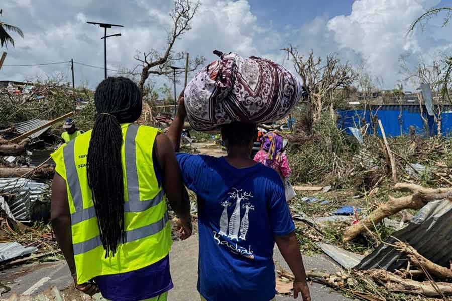 Cyclone Chido swept through island Mayotte overnight