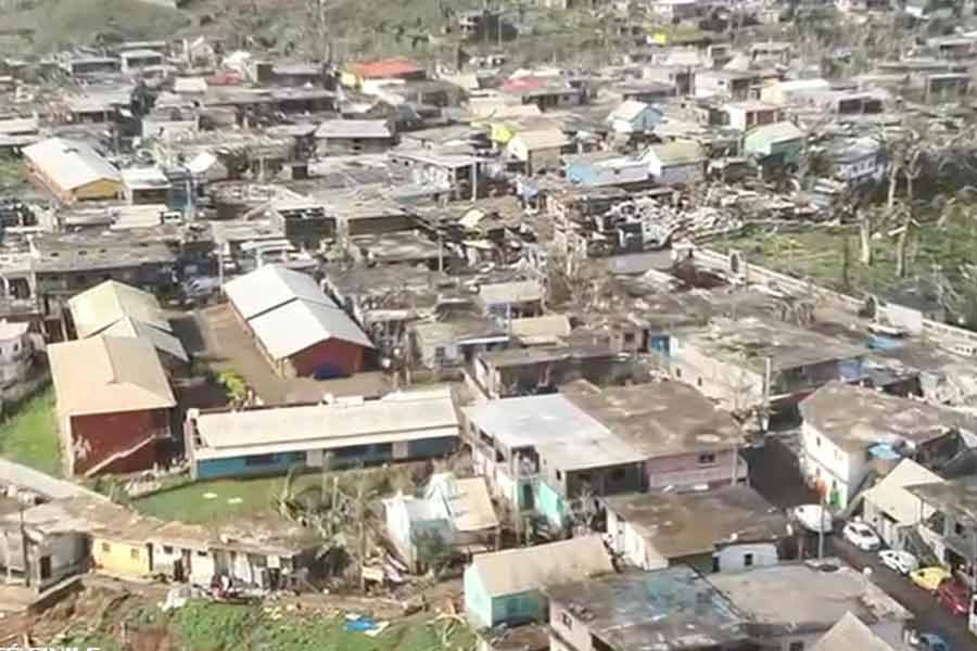 Cyclone Chido swept through island Mayotte overnight