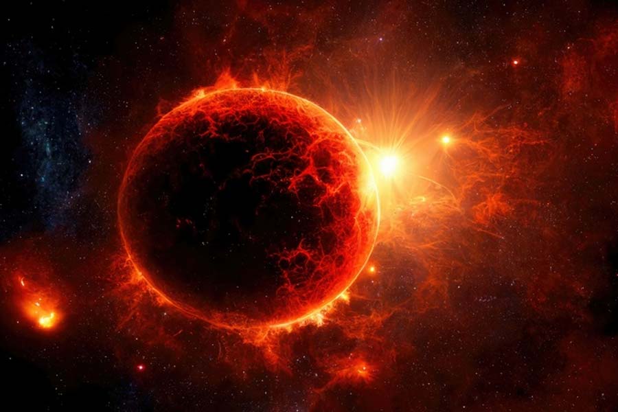 Red giant star cw leonis is dying